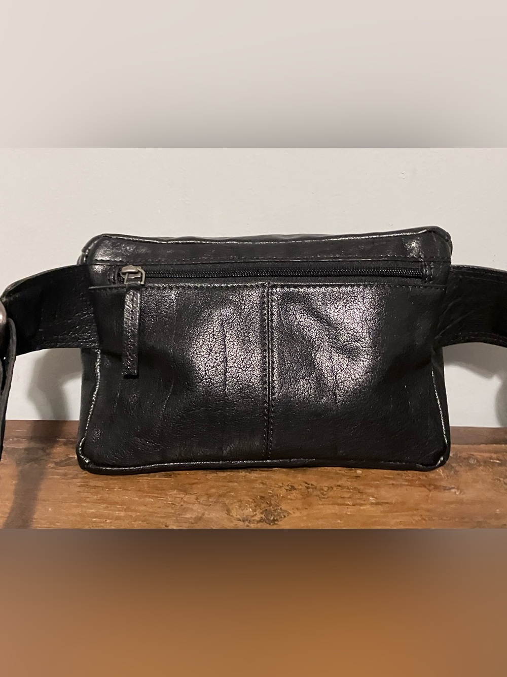 SPIKES & SPARROW LEATHER HIP BAG - OREGON - BLACK - Picture 6 of 15